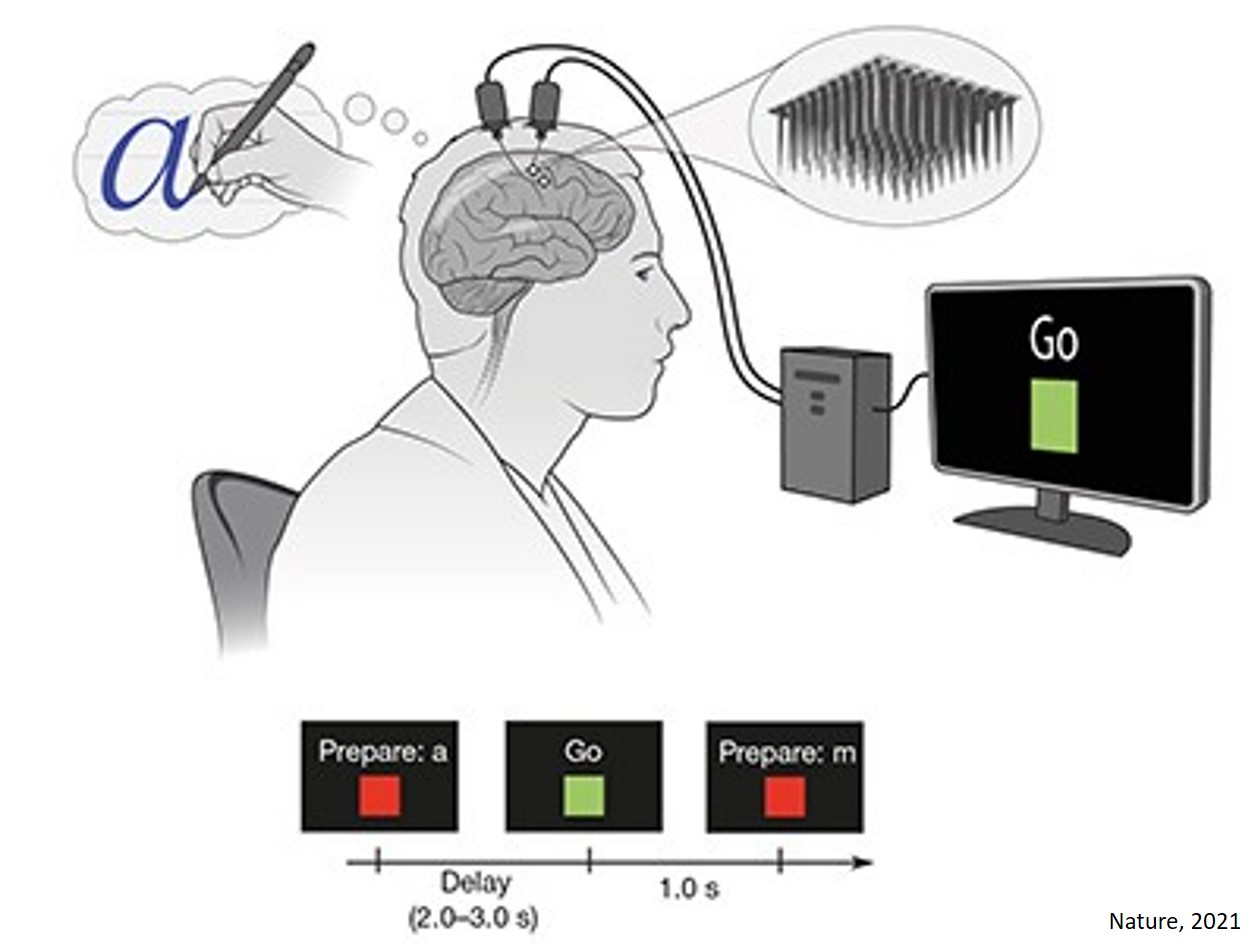 Brain-computer interface creates text by decoding brain signals associated with handwriting