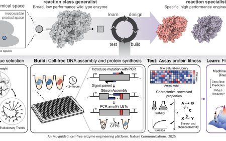 Accelerated enzyme engineering using AI guided cell-free expression