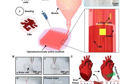 Bioprinted optoelectronically active cardiac tissues