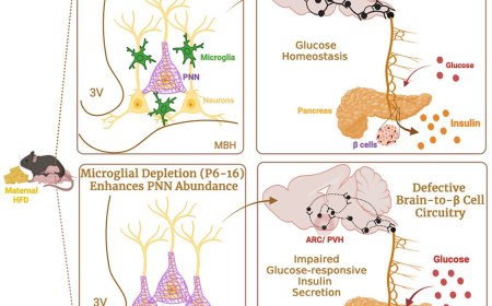 Microglia mediate the early-life programming of adult glucose control