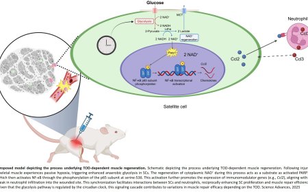Circadian rhythms affect muscle repair