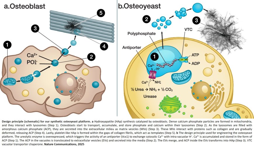 Cost-effective urine recycling enabled by a synthetic osteoyeast platform for production of hydroxyapatite