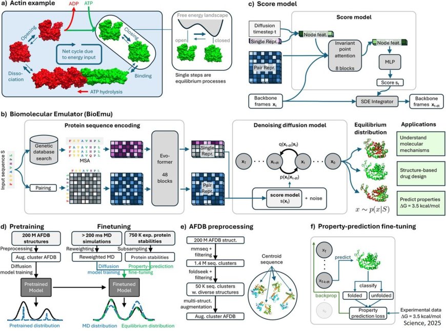 Predicting full range of shapes of a protein using AI