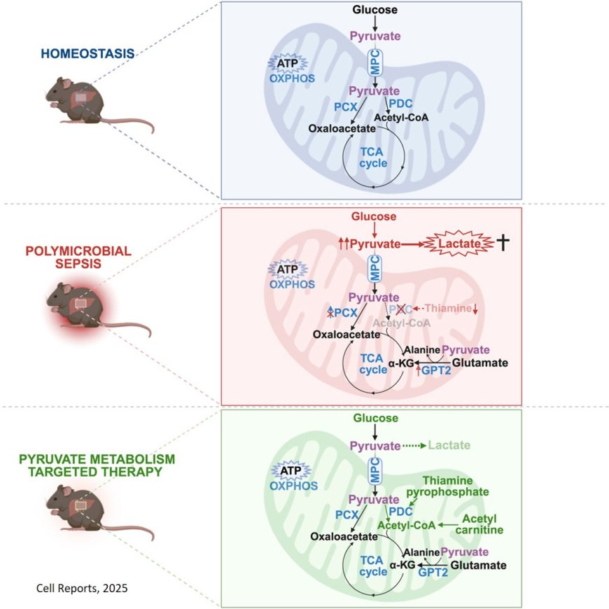 Vitamin B1 stops deadly lactate production to reduce sepsis lethality