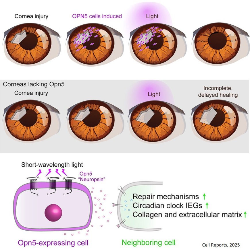 Opsin 5 mediates mammalian cornea wound healing