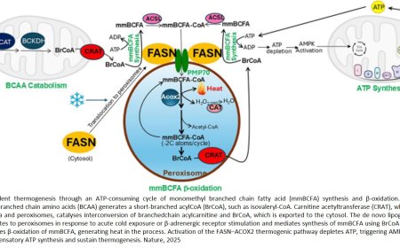 Branched fatty acids metabolism in peroxisomes to control energy homeostasis