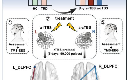 Frontoparietal network mediates the antidepressant effects of accelerated iTBS and cTBS: TMS-EEG study